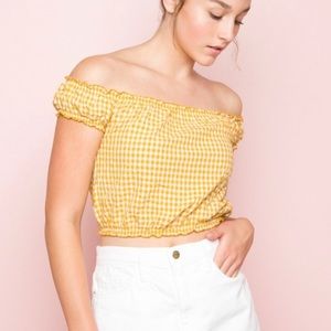 Brandy Melville scrunchy crop top